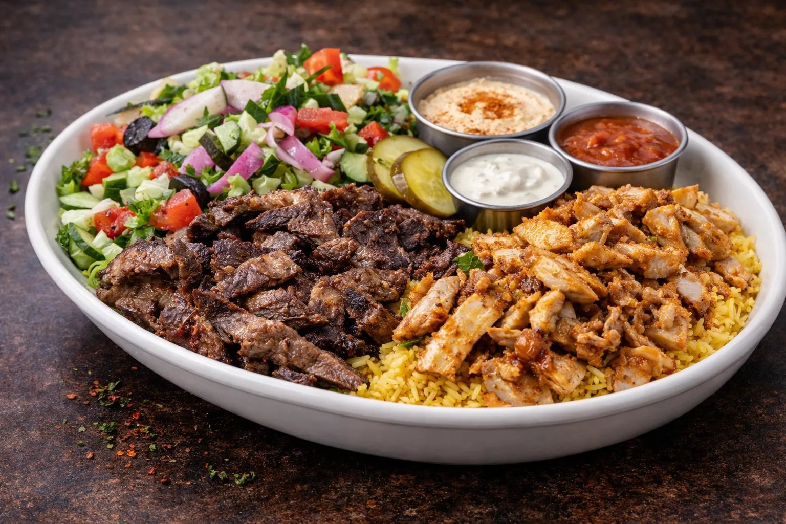 Shawarma wrap with tahini sauce at Donair Guys in downtown Winnipeg